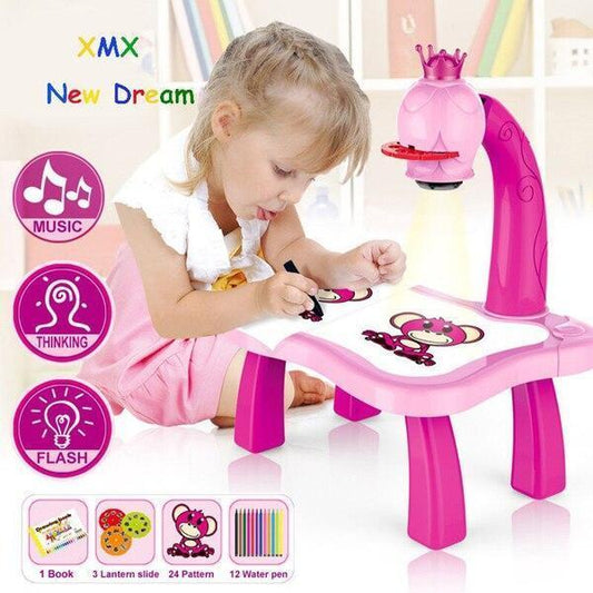 Detachable Stylish Projection Drawing Table For Early Learning