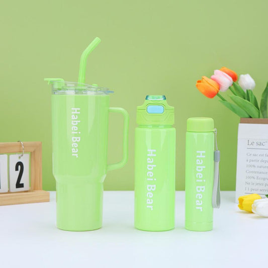 3pcs Perfect for Gym water Bottle Set - Blue ,Green & Pink