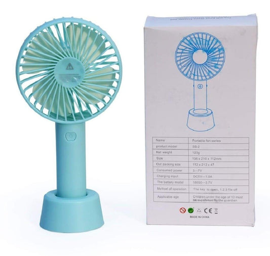 Compact Mini Rechargeable Fan -1pc with 3 Adjustable Wind Speeds