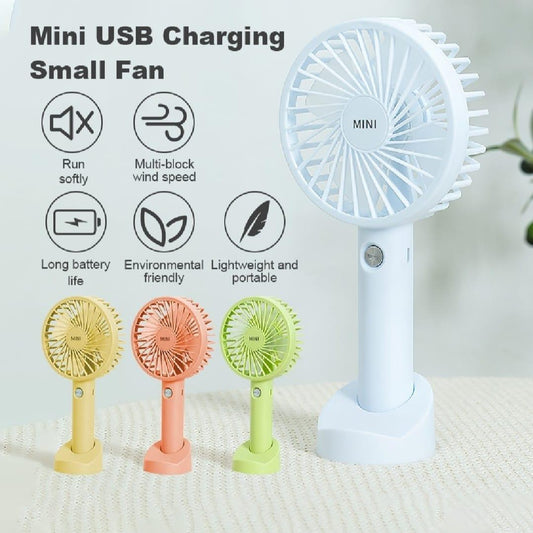 Compact Mini Rechargeable Fan -1pc with 3 Adjustable Wind Speeds